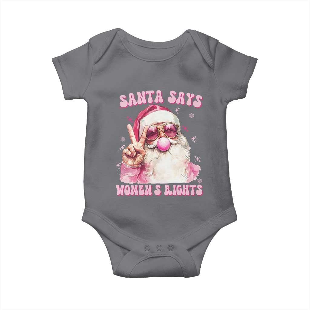 Funny Santa Says Womens Rights Baby Onesie Feminist Activist Christmas Gift - Wonder Print Shop