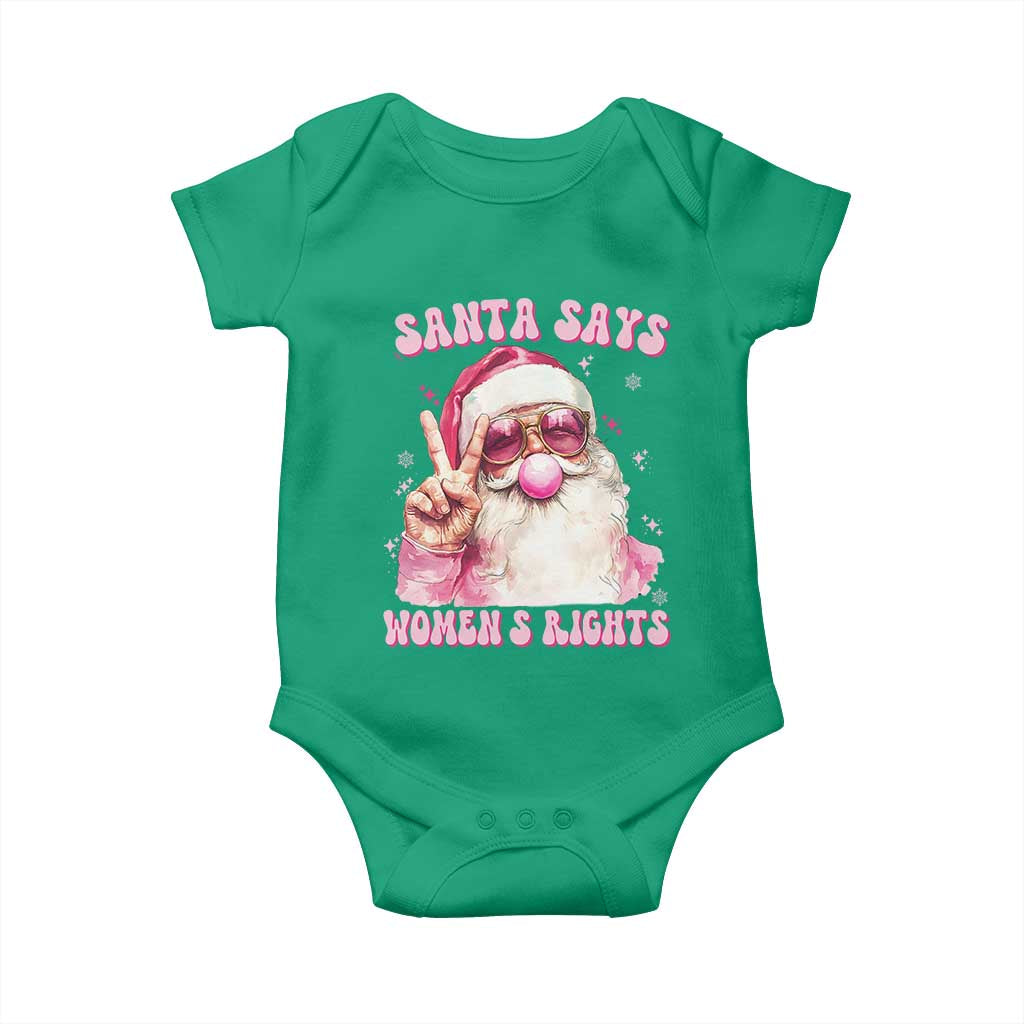 Funny Santa Says Womens Rights Baby Onesie Feminist Activist Christmas Gift - Wonder Print Shop