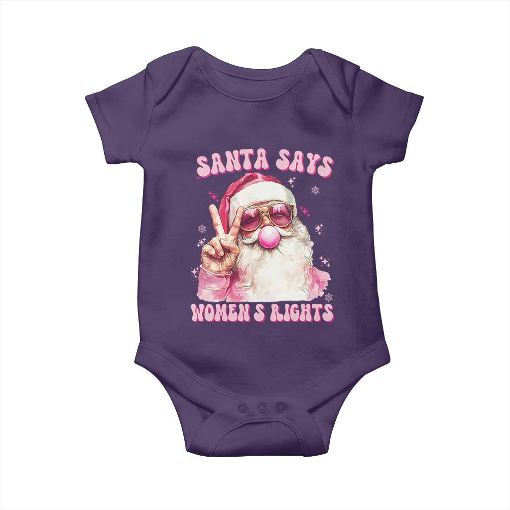Funny Santa Says Womens Rights Baby Onesie Feminist Activist Christmas Gift - Wonder Print Shop