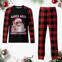 Funny Santa Says Womens Rights Plaid Pajama Set Feminist Activist Christmas Gift - Wonder Print Shop