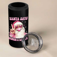Funny Santa Says Womens Rights 4 in 1 Can Cooler Tumbler Feminist Activist Christmas Gift - Wonder Print Shop