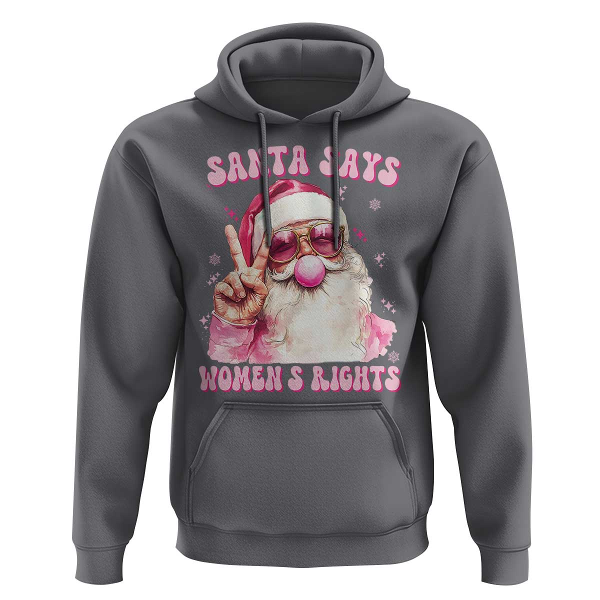 Funny Santa Says Womens Rights Hoodie Feminist Activist Christmas Gift - Wonder Print Shop