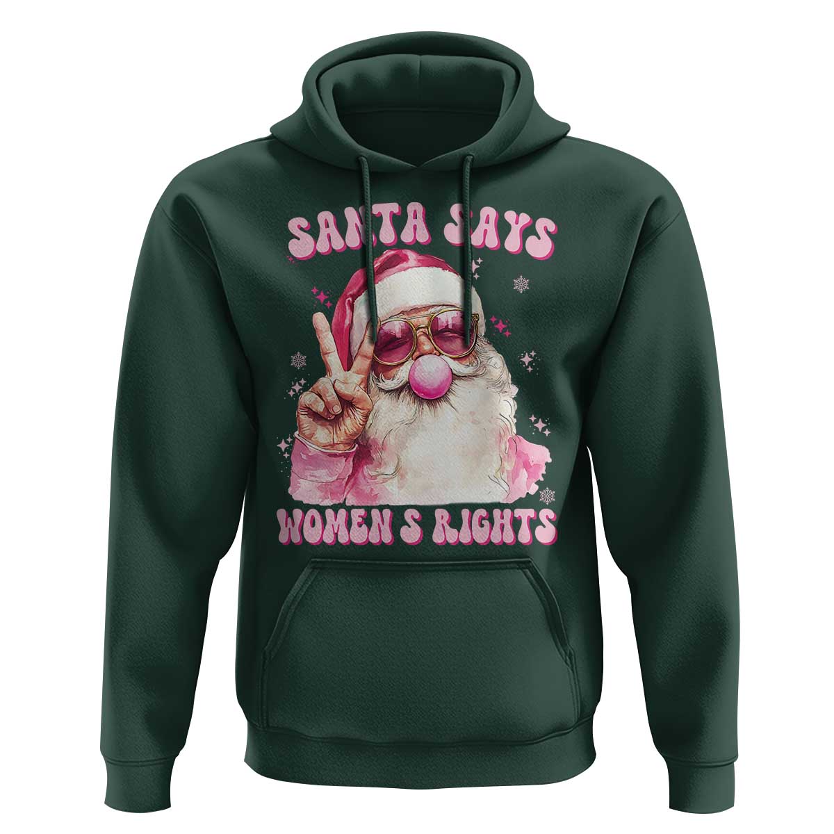 Funny Santa Says Womens Rights Hoodie Feminist Activist Christmas Gift - Wonder Print Shop