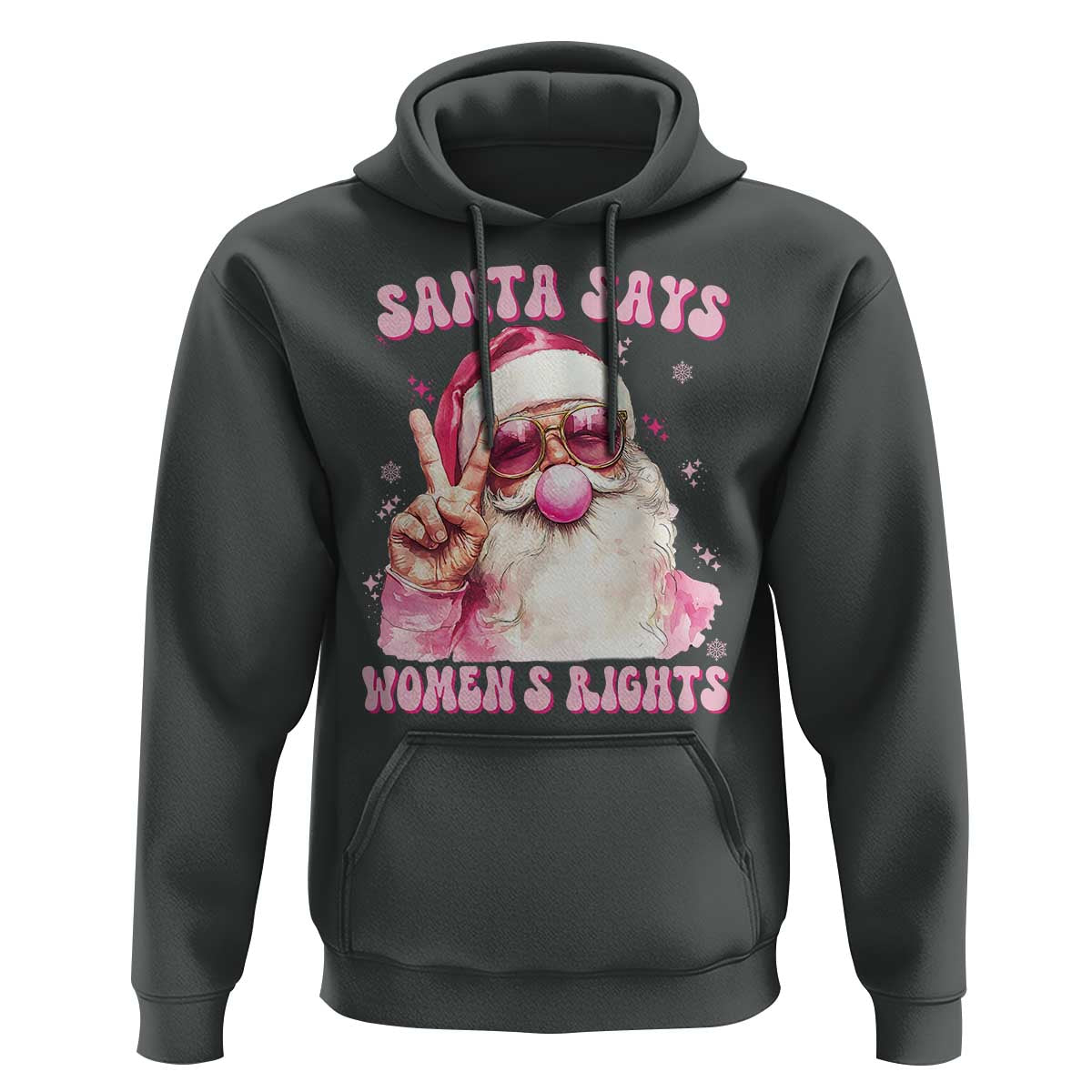 Funny Santa Says Womens Rights Hoodie Feminist Activist Christmas Gift - Wonder Print Shop