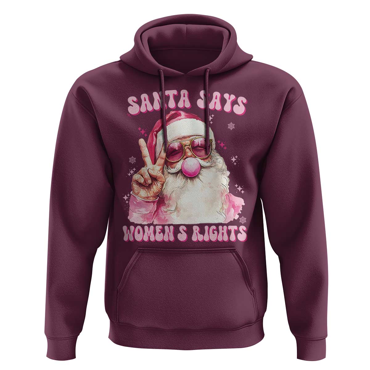 Funny Santa Says Womens Rights Hoodie Feminist Activist Christmas Gift - Wonder Print Shop
