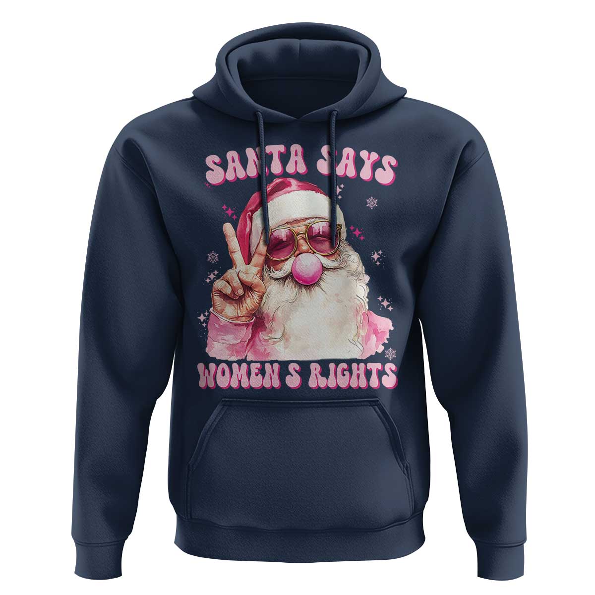 Funny Santa Says Womens Rights Hoodie Feminist Activist Christmas Gift - Wonder Print Shop