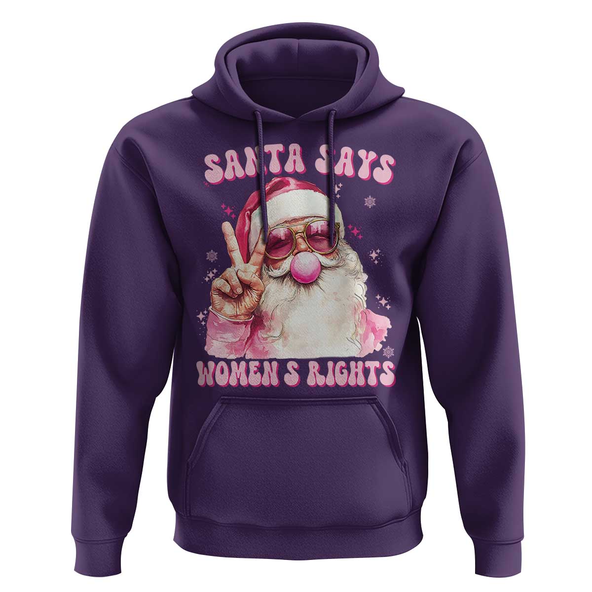 Funny Santa Says Womens Rights Hoodie Feminist Activist Christmas Gift - Wonder Print Shop