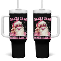 Funny Santa Says Womens Rights Tumbler With Handle Feminist Activist Christmas Gift - Wonder Print Shop
