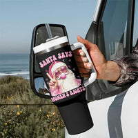 Funny Santa Says Womens Rights Tumbler With Handle Feminist Activist Christmas Gift - Wonder Print Shop