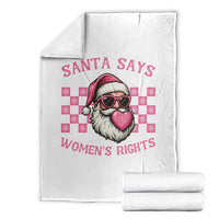 Funny Feminist Activist Christmas Throw Blanket Santa Says Womens Rights - Wonder Print Shop