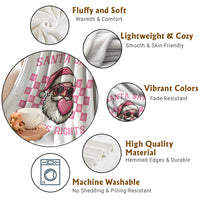 Funny Feminist Activist Christmas Throw Blanket Santa Says Womens Rights - Wonder Print Shop