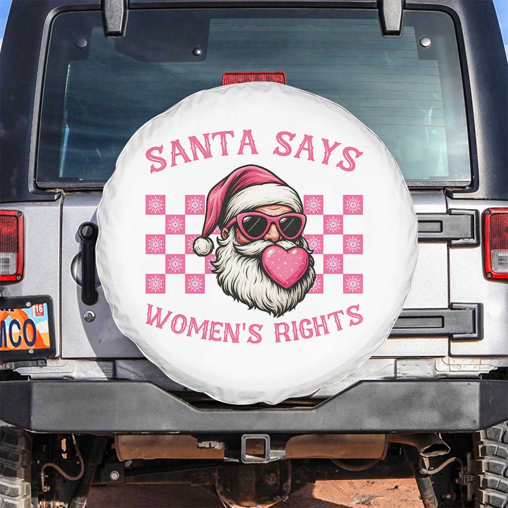 Funny Feminist Activist Christmas Spare Tire Cover Santa Says Womens Rights - Wonder Print Shop