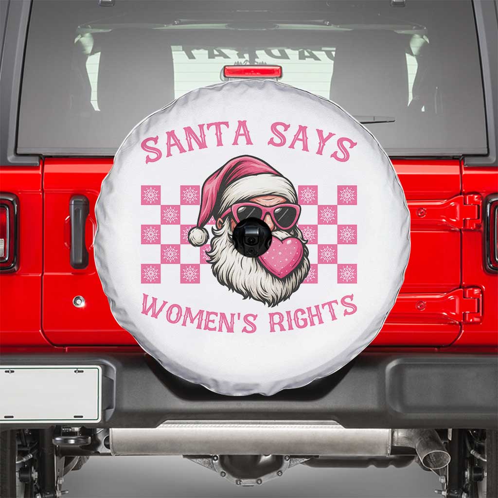 Funny Feminist Activist Christmas Spare Tire Cover Santa Says Womens Rights - Wonder Print Shop