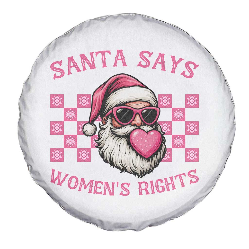 Funny Feminist Activist Christmas Spare Tire Cover Santa Says Womens Rights - Wonder Print Shop