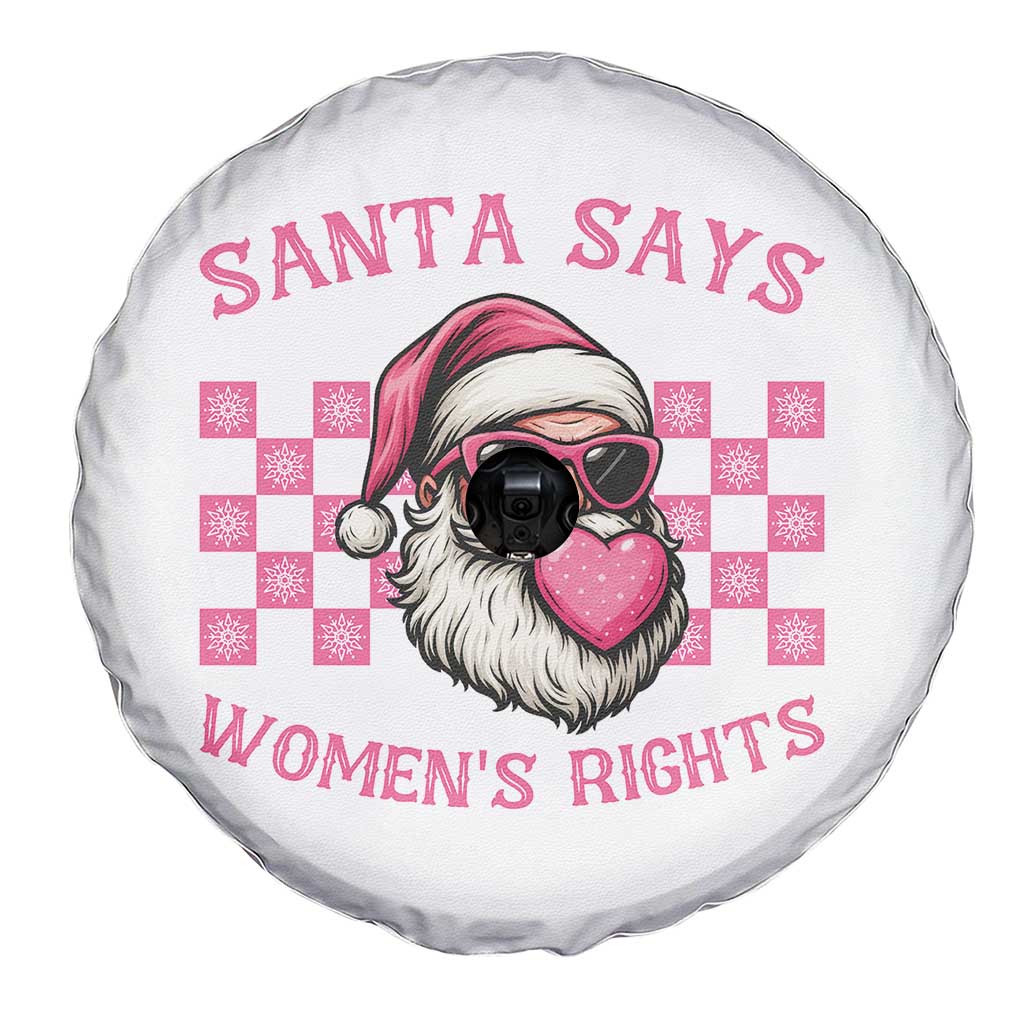 Funny Feminist Activist Christmas Spare Tire Cover Santa Says Womens Rights - Wonder Print Shop