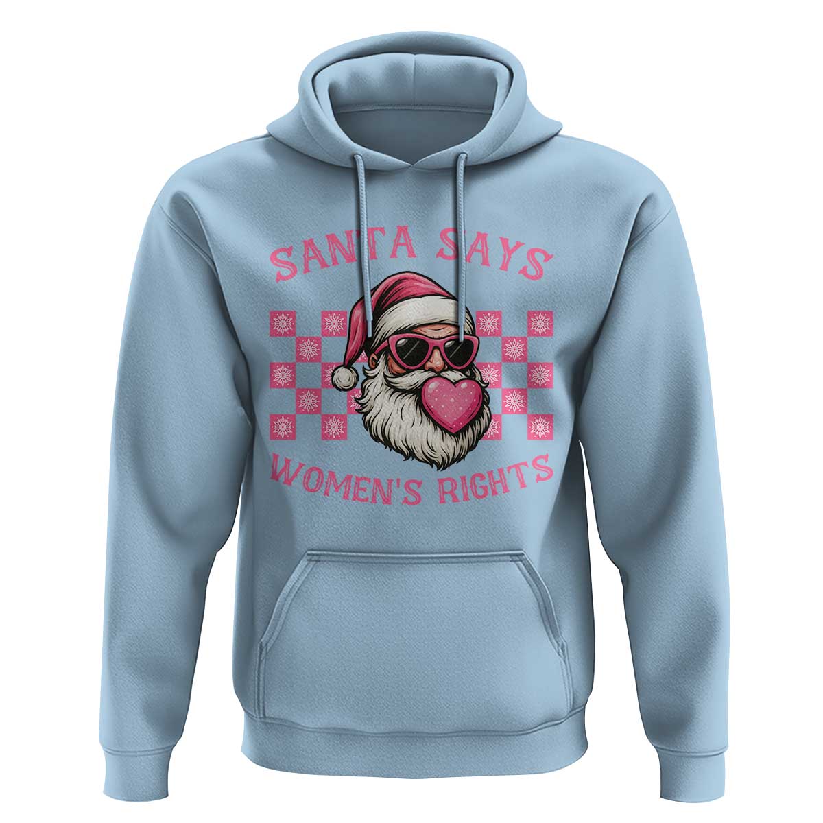 Funny Feminist Activist Christmas Hoodie Santa Says Womens Rights - Wonder Print Shop