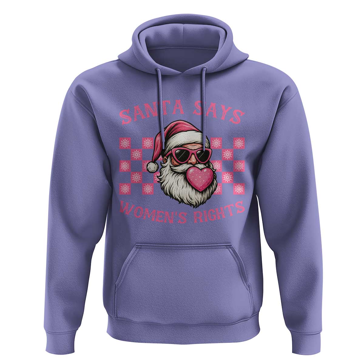 Funny Feminist Activist Christmas Hoodie Santa Says Womens Rights - Wonder Print Shop