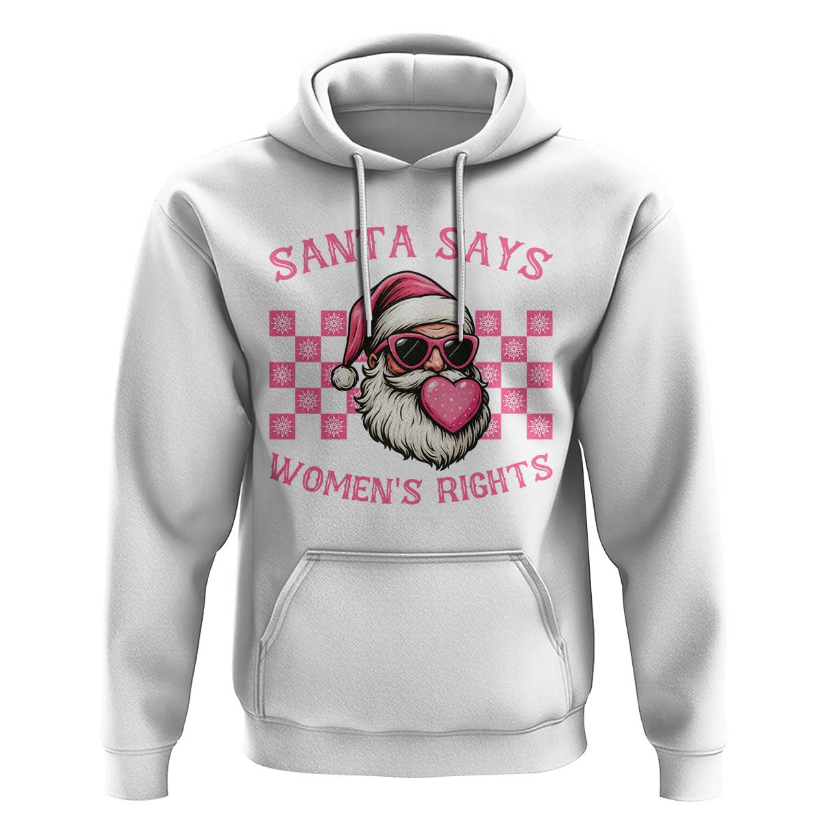 Funny Feminist Activist Christmas Hoodie Santa Says Womens Rights - Wonder Print Shop