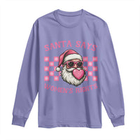 Funny Feminist Activist Christmas Long Sleeve Shirt Santa Says Womens Rights - Wonder Print Shop