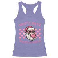 Funny Feminist Activist Christmas Racerback Tank Top Santa Says Womens Rights - Wonder Print Shop