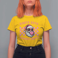 Funny Feminist Activist Christmas T Shirt For Women Santa Says Womens Rights - Wonder Print Shop