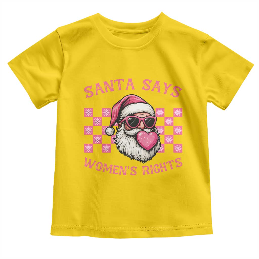 Funny Feminist Activist Christmas Toddler T Shirt Santa Says Womens Rights - Wonder Print Shop