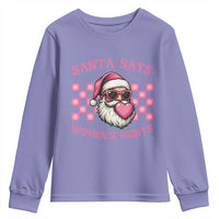 Funny Feminist Activist Christmas Youth Sweatshirt Santa Says Womens Rights - Wonder Print Shop