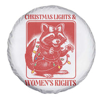 Christmas Lights And Womens Rights Spare Tire Cover Raccoon Female Rage Holiday Gift - Wonder Print Shop