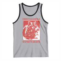 Christmas Lights And Womens Rights Tank Top Raccoon Female Rage Holiday Gift - Wonder Print Shop