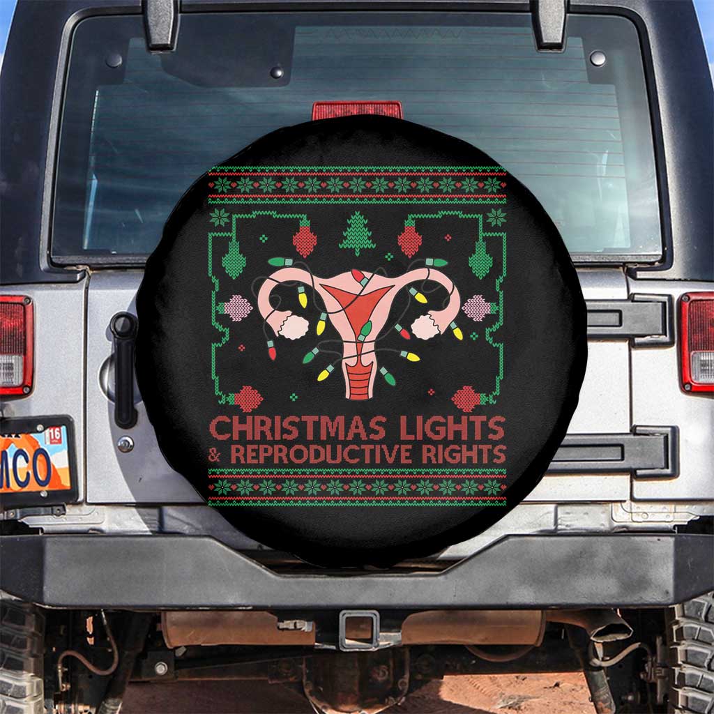 Christmas Lights And Reproductive Rights Spare Tire Cover Xmas Feminist Supporter Gift - Wonder Print Shop