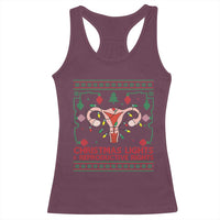 Christmas Lights And Reproductive Rights Racerback Tank Top Xmas Feminist Supporter Gift - Wonder Print Shop
