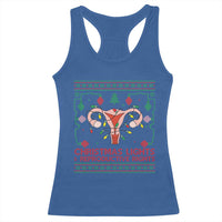 Christmas Lights And Reproductive Rights Racerback Tank Top Xmas Feminist Supporter Gift - Wonder Print Shop