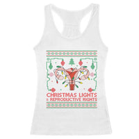 Christmas Lights And Reproductive Rights Racerback Tank Top Xmas Feminist Supporter Gift - Wonder Print Shop