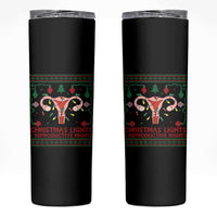 Christmas Lights And Reproductive Rights Skinny Tumbler Xmas Feminist Supporter Gift - Wonder Print Shop