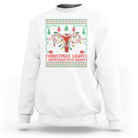 Christmas Lights And Reproductive Rights Sweatshirt Xmas Feminist Supporter Gift - Wonder Print Shop