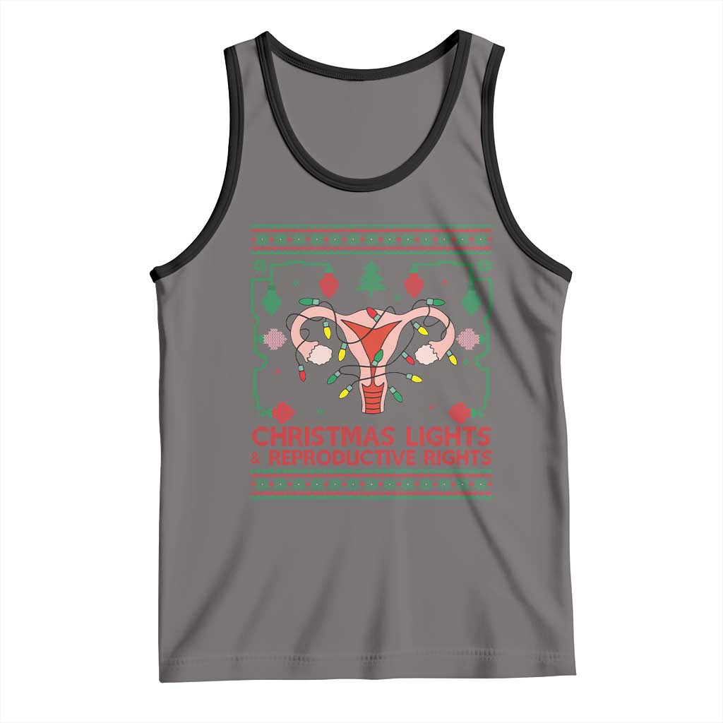 Christmas Lights And Reproductive Rights Tank Top Xmas Feminist Supporter Gift - Wonder Print Shop