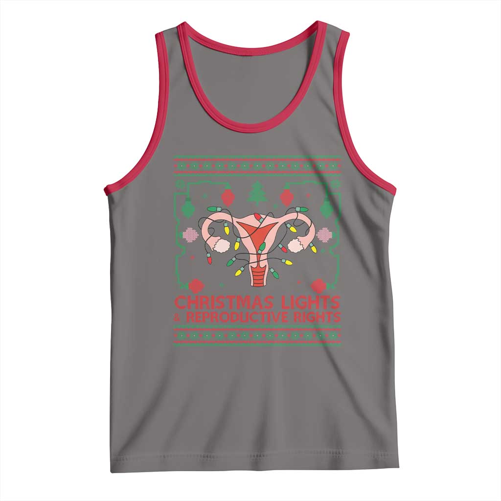 Christmas Lights And Reproductive Rights Tank Top Xmas Feminist Supporter Gift - Wonder Print Shop