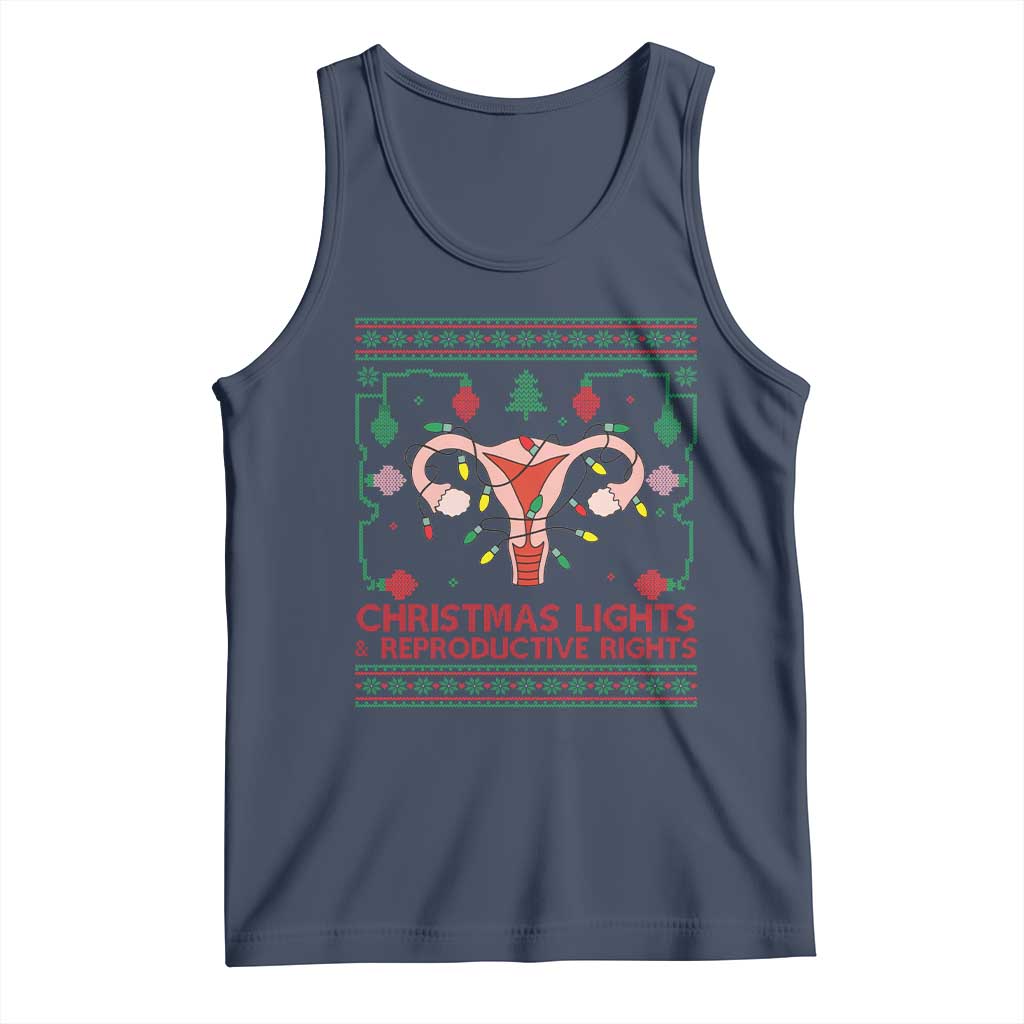 Christmas Lights And Reproductive Rights Tank Top Xmas Feminist Supporter Gift - Wonder Print Shop