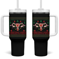 Christmas Lights And Reproductive Rights Tumbler With Handle Xmas Feminist Supporter Gift - Wonder Print Shop