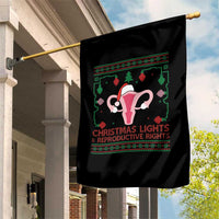 Christmas Lights And Reproductive Rights Ugly Christmas Garden Flag Feminist Holiday Gift - Wonder Print Shop
