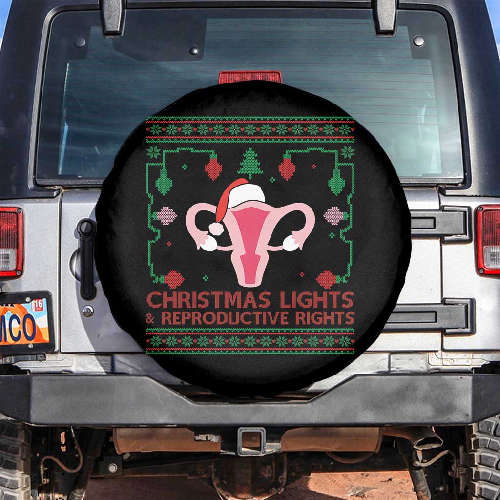 Christmas Lights And Reproductive Rights Ugly Christmas Spare Tire Cover Feminist Holiday Gift - Wonder Print Shop