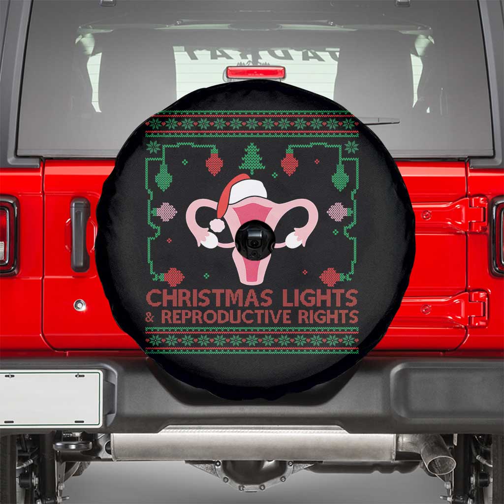 Christmas Lights And Reproductive Rights Ugly Christmas Spare Tire Cover Feminist Holiday Gift - Wonder Print Shop