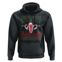Christmas Lights And Reproductive Rights Ugly Christmas Hoodie Feminist Holiday Gift - Wonder Print Shop