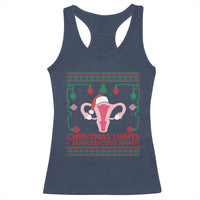 Christmas Lights And Reproductive Rights Ugly Christmas Racerback Tank Top Feminist Holiday Gift - Wonder Print Shop