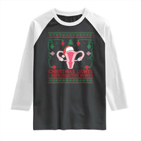 Christmas Lights And Reproductive Rights Ugly Christmas Raglan Shirt Feminist Holiday Gift - Wonder Print Shop