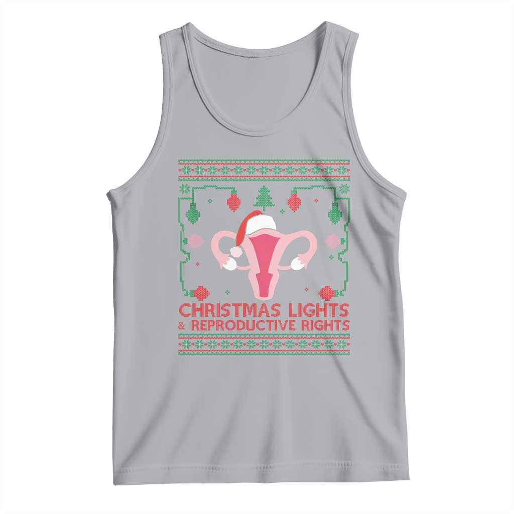 Christmas Lights And Reproductive Rights Ugly Christmas Tank Top Feminist Holiday Gift - Wonder Print Shop