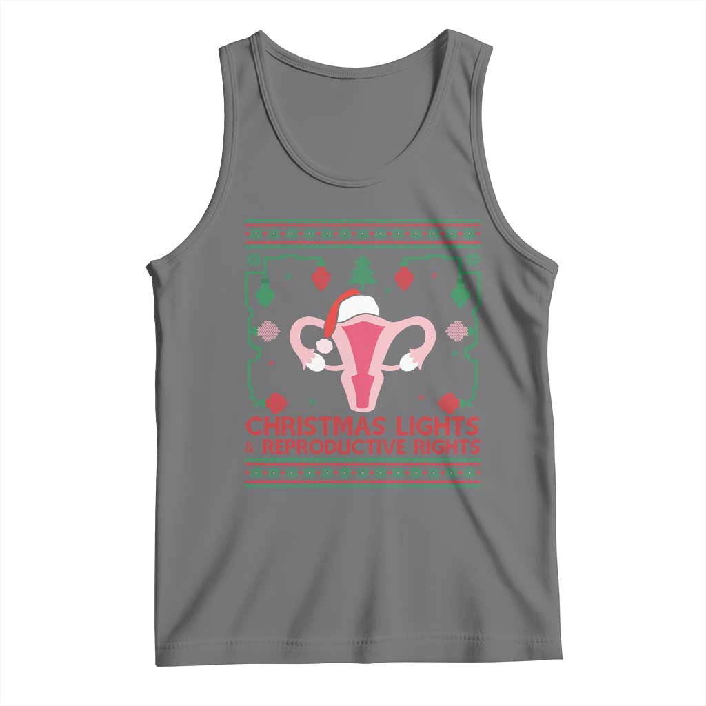 Christmas Lights And Reproductive Rights Ugly Christmas Tank Top Feminist Holiday Gift - Wonder Print Shop