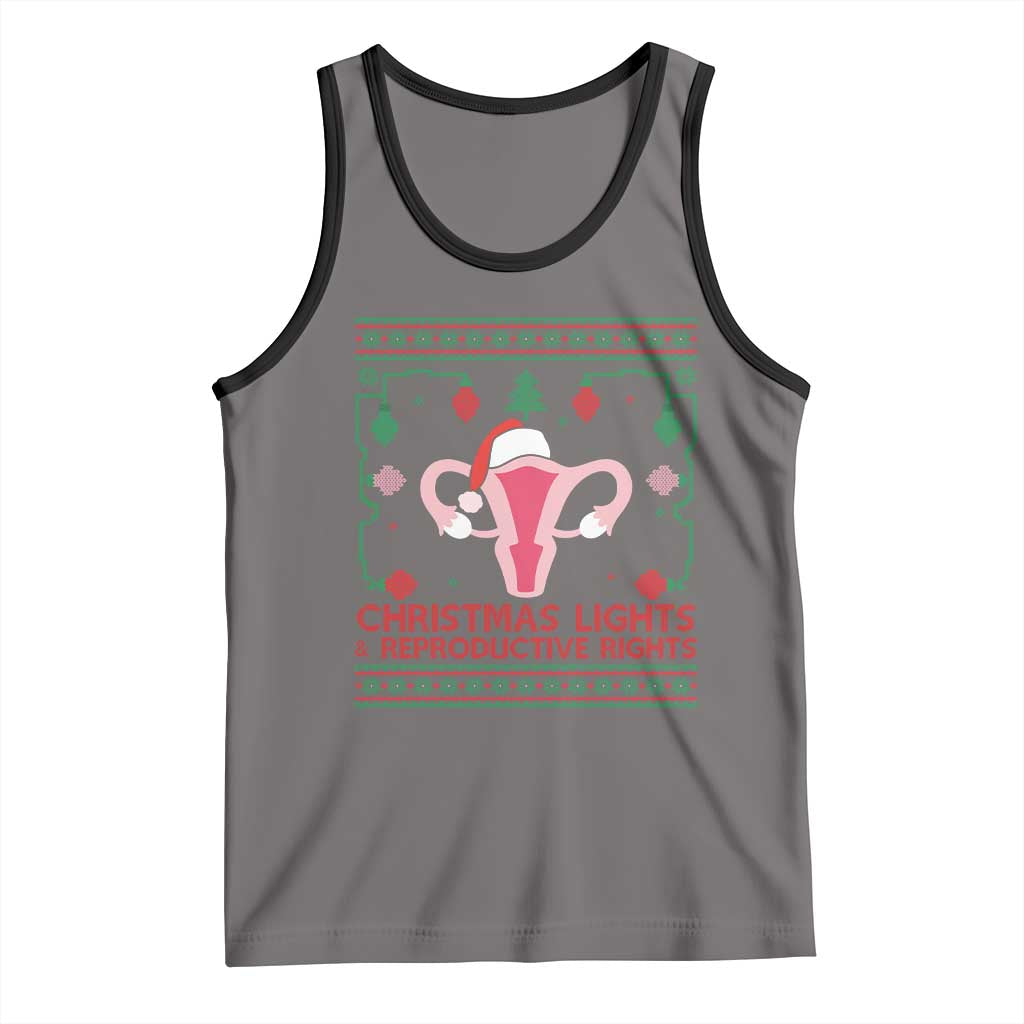 Christmas Lights And Reproductive Rights Ugly Christmas Tank Top Feminist Holiday Gift - Wonder Print Shop