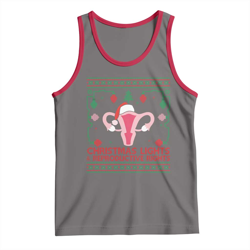 Christmas Lights And Reproductive Rights Ugly Christmas Tank Top Feminist Holiday Gift - Wonder Print Shop