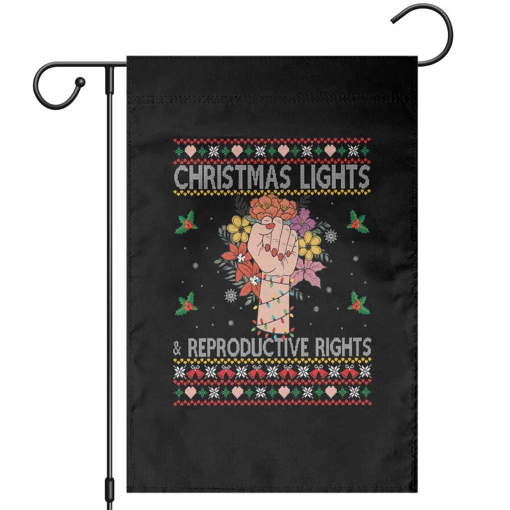 Funny Feminist Lights And Reproductive Rights Garden Flag Ugly Christmas Gift - Wonder Print Shop